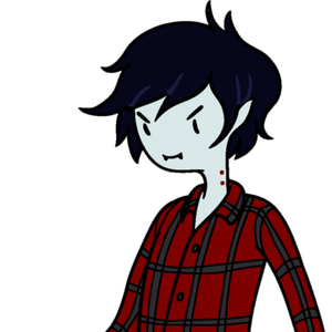 Marshall Lee from Adventure Time (in the Fiona and Cake episodes)