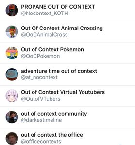 "______out of context" accounts