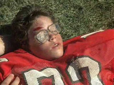 in movie fight scenes when someone gets knocked out and someone in the background says "you killed him, man!"