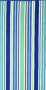 Destination summer sunny isles Turkish cotton beach towel in cool stripe