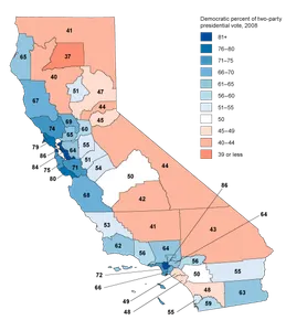 referring to California as "the big blue"