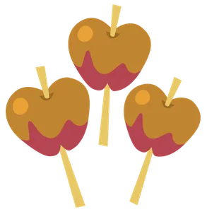 Caramel apple has a bad day.