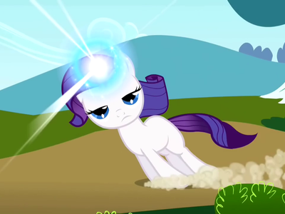 Rarity's Mysterious Horn Magic
