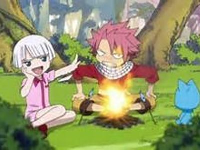 Lisanna annoys Natsu. Lisanna annoys Natsu.