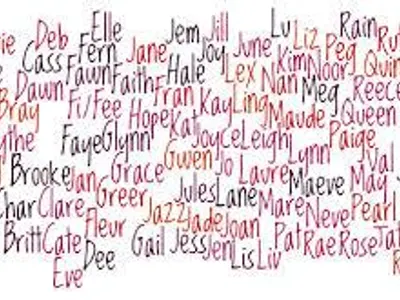 first, whatever letter your first name starts with, choose the prefix next to that letter first, whatever letter your first name starts with, choose the prefix next to that letter