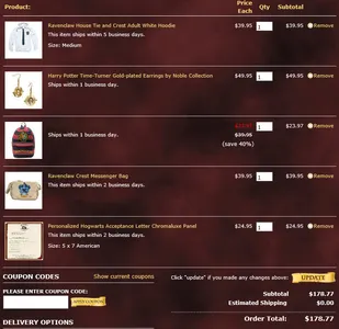 I want all of these!! but its $178.77.... :( BUT I GOT THE RAVENCLAW SATCHEL!!