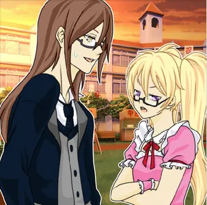 Girl: These disguises are stupid! boy: Just trust me on this one, no one will know it's us!