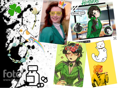 Heather from The Heathers! My first ever wallpaper I ever had made, middle school