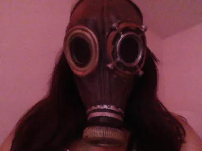 rubber gas mask- why? because i can