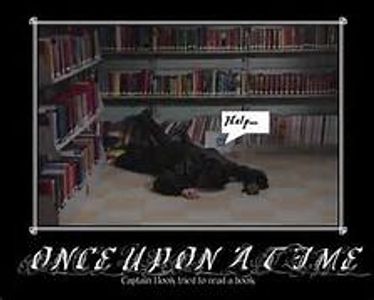 Captain Hook tried to read a book xD