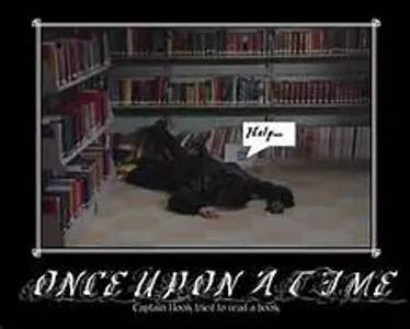 Captain Hook tried to read a book xD