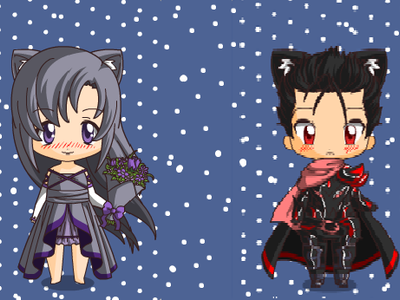 Dawn and Vladimir chibi human forms