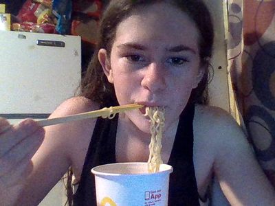 Eating Ramen with chopsticks! =3