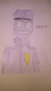 I drew purple guy! OwO and tried drawing in his hair X3