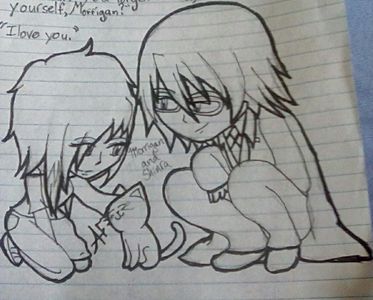Shinras confession to Morrigan (Also Mortigans first time meeting a kitty.)