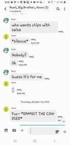 Is this what my friends do in a group chat when I have to leave QwQ