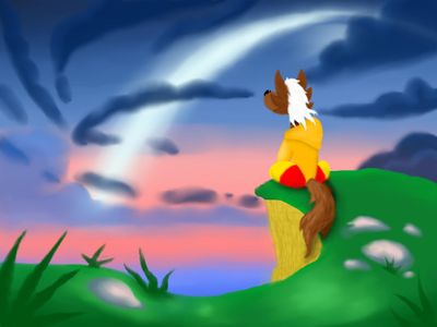 Calming Sunset, redraw #1