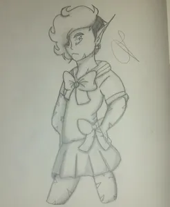 Arctic with a sailormoon costume. (I wonder how Kaden will reacted.?)