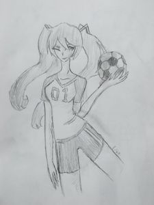 I screwed up on her hand, but here