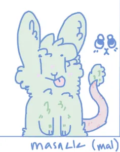 i doodled a lil demon bunny rat on my science HW, o noe