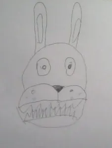 At the pizzeria today, the kids had to draw their fears for some reason and I think this might be me
