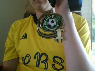 I won the soccer tournament this weekend!!!