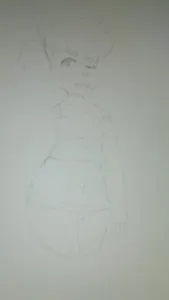 she has no left arm yet, but i doodled my persona :D still a wip tho