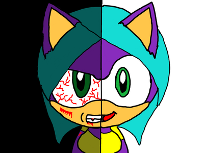 My new sonic character Lili. She has a split personality
