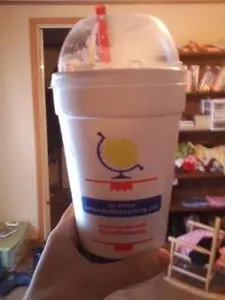 My sonic blast shake, its caramel brownie