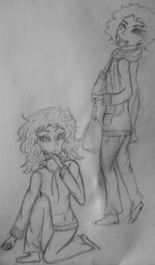 Hey look a random drawing of Dakota and Davie