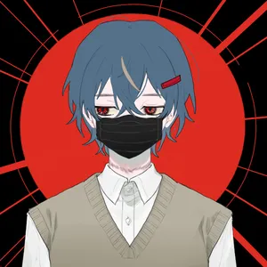 Angel (Casual clothing 2) he can hide his horns but they wear a mask to hide his sewed lips