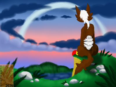 Calming Sunset, redraw #2