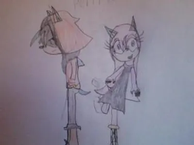 My all new Hedgedemon sonic ocs, Peril (left) and Vague Heartgazer (right)
