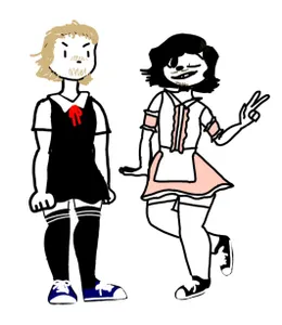 The sprouse twins as anime girls tho