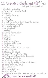 I'm doing a draw you oc challenge! For 31 days! Join me if you want I'll probs make page for it!