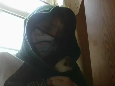 snugle time with my guinea pig
