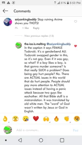 What this person commented on a fem Todoroki AU x Deku comic on Insta