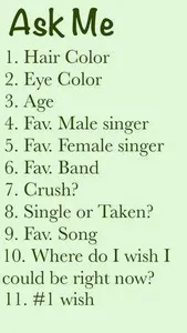 3, 6 and 10 are answered. Look on the photo's comments to see the answers.