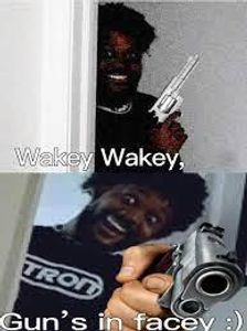 how i wake up my friends :3