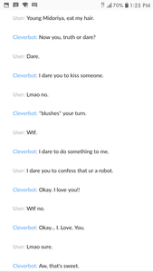 My conversation w cleverbot