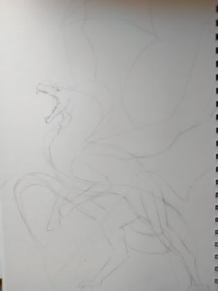 What my sketch looks like in the beginning