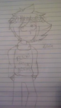 I drew Gabe as a human... Idk how to draw animals Okay.?