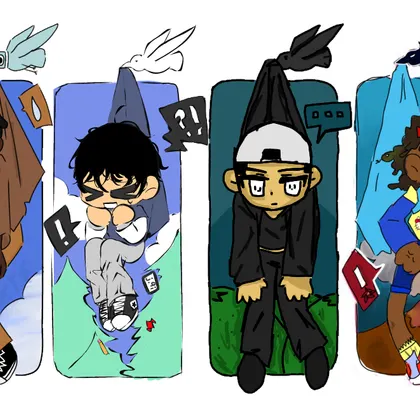 art collab with sis nd my pals