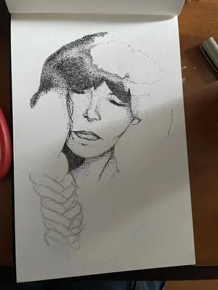 self portrait in dots