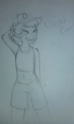 A really messy Trans!Dipper