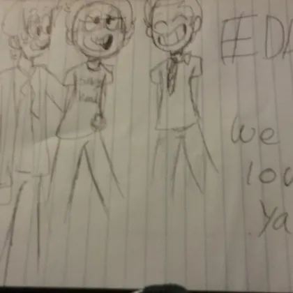Its a bit blurry but- HAPPY BIRTHDAY EDD!!!