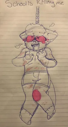 ok update on this im keeping it up bc im proud of the drawing considering it was drawn in pen?