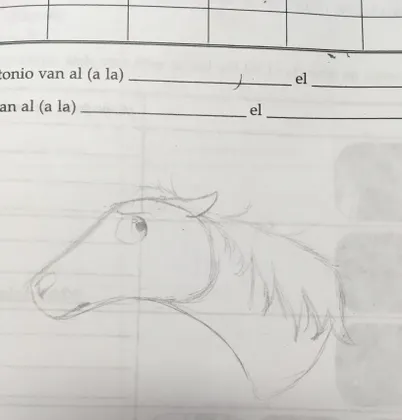 horse doodle from memory