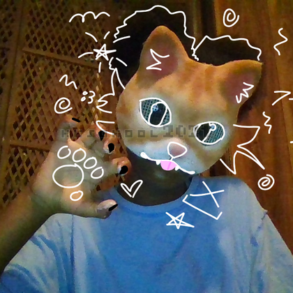 I'M N9T A CAT THERIAN I JUST WANTED TO MAKE A GINGER CAT MASK!!