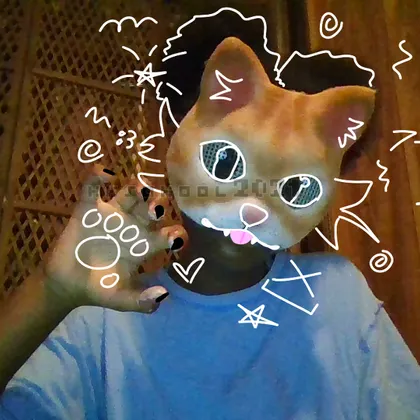 I'M N9T A CAT THERIAN I JUST WANTED TO MAKE A GINGER CAT MASK!!